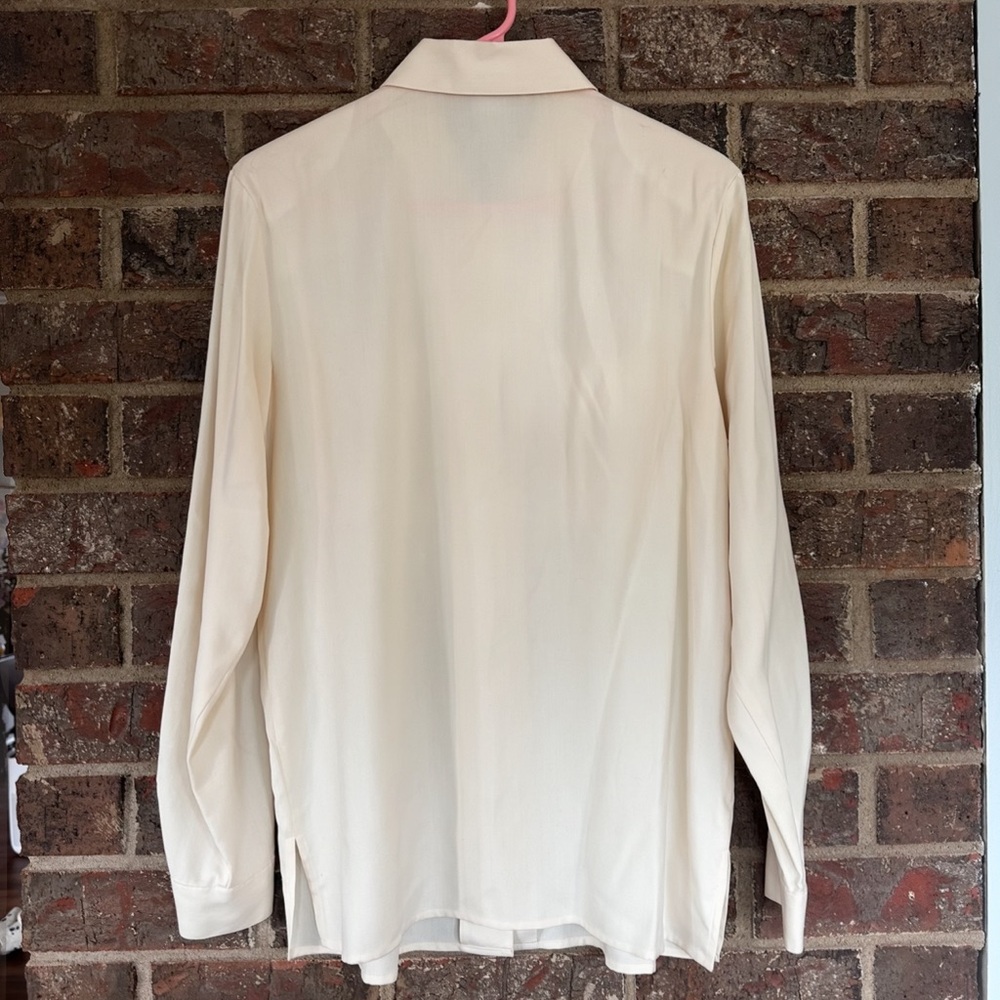 Vintage Anna And Frank 100% Silk Button Down Blouse - Picture 7 of 13